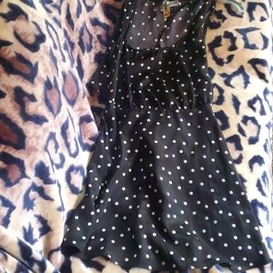 Black open back dress